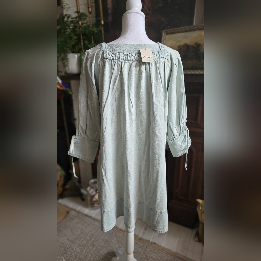 Free People Sonora Denim Mini Dress Size XS NWT - Picture 7 of 12